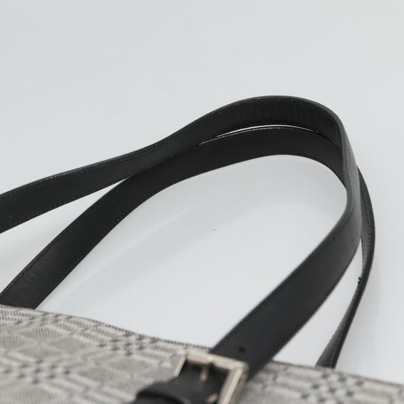 BURBERRY Nova Check Shoulder Bag Canvas Gray Silver Auth BA2538