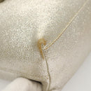 Jimmy Choo Shoulder Bag Leather Gold Silver Auth BA2540-9