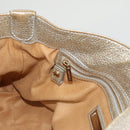 Jimmy Choo Shoulder Bag Leather Gold Silver Auth BA2540-20