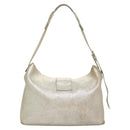 Jimmy Choo Shoulder Bag Leather Gold Silver Auth BA2540-2