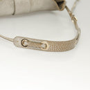 Jimmy Choo Shoulder Bag Leather Gold Silver Auth BA2540-7