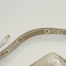 Jimmy Choo Shoulder Bag Leather Gold Silver Auth BA2540-8