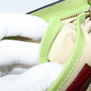 VALENTINO Studs Clutch Bag Leather Gold Light green Auth BA2541-12