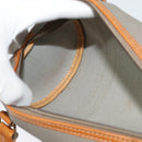 Christian Dior Hand Bag Leather PVC Gray Gold Auth BA2551-18