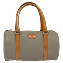 Christian Dior Hand Bag Leather PVC Gray Gold Auth BA2551-2