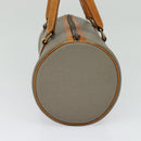 Christian Dior Hand Bag Leather PVC Gray Gold Auth BA2551-3