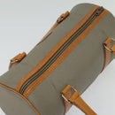 Christian Dior Hand Bag Leather PVC Gray Gold Auth BA2551-6