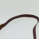 CARTIER Must Line Shoulder Bag Leather Bordeaux Gold Auth BA2553-8