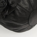 VALENTINO Shoulder Bag Leather Black Gold Auth BA2556-9