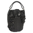 VALENTINO Shoulder Bag Leather Black Gold Auth BA2556-13