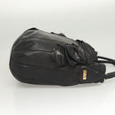 VALENTINO Shoulder Bag Leather Black Gold Auth BA2556-3