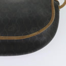 Christian Dior Honeycomb Canvas Shoulder Bag PVC Brown Gold Auth BA2557-16