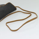 Christian Dior Honeycomb Canvas Shoulder Bag PVC Brown Gold Auth BA2557-7