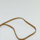 Christian Dior Honeycomb Canvas Shoulder Bag PVC Brown Gold Auth BA2557-8