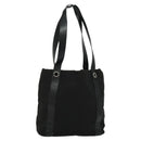 BVLGARI Logo Mania Tote Bag Canvas Black Silver Auth BA2558-1