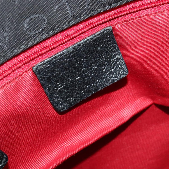 BVLGARI Logo Mania Tote Bag Canvas Black Silver Auth BA2558