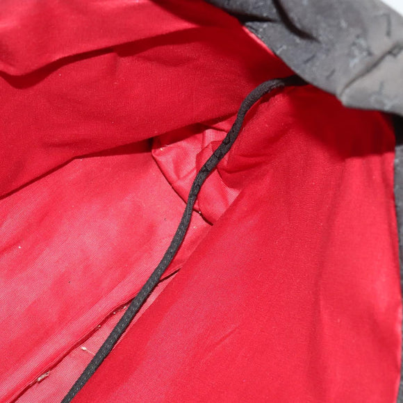 BVLGARI Logo Mania Tote Bag Canvas Black Silver Auth BA2558