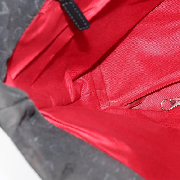 BVLGARI Logo Mania Tote Bag Canvas Black Silver Auth BA2558