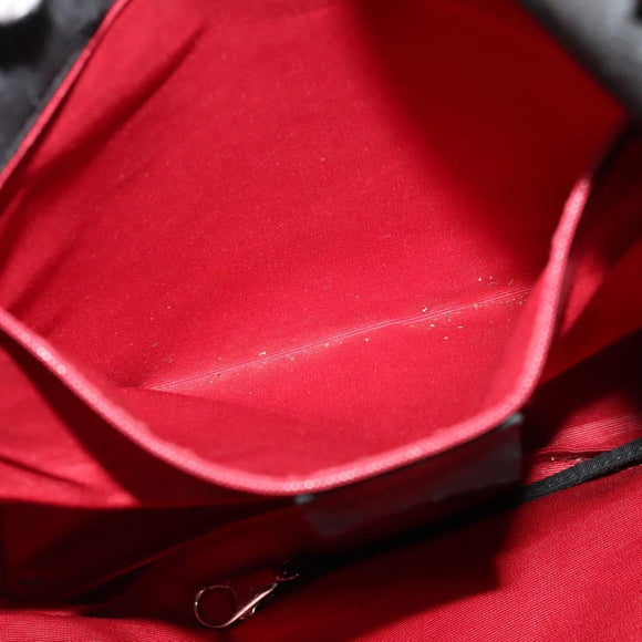 BVLGARI Logo Mania Tote Bag Canvas Black Silver Auth BA2558