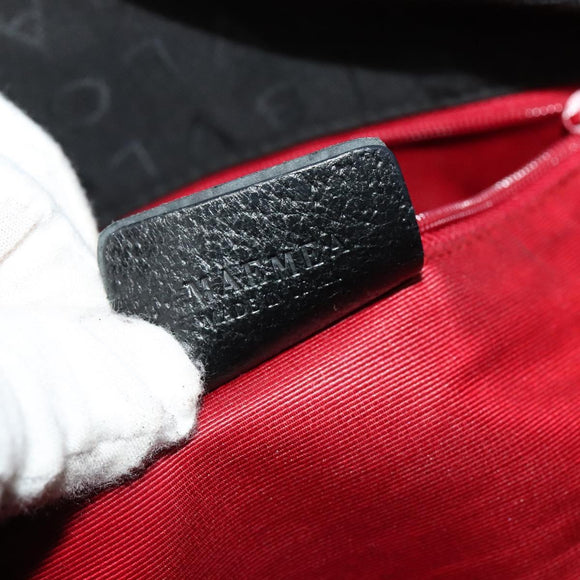 BVLGARI Logo Mania Tote Bag Canvas Black Silver Auth BA2558