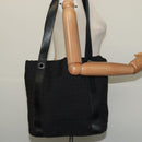 BVLGARI Logo Mania Tote Bag Canvas Black Silver Auth BA2558-20