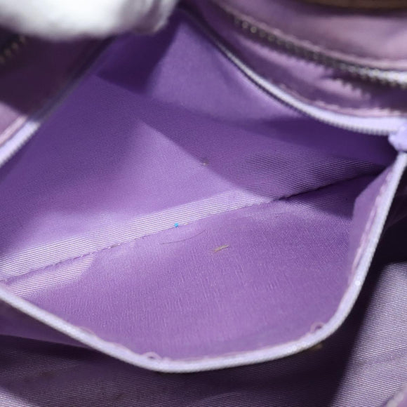 BVLGARI Logo Mania Tote Bag Canvas Beige Silver Auth BA2559