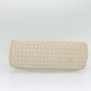 BVLGARI Logo Mania Tote Bag Canvas Beige Silver Auth BA2559-9