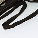 BURBERRY Nova Check Shoulder Bag Canvas Beige Silver Auth BA2560-7