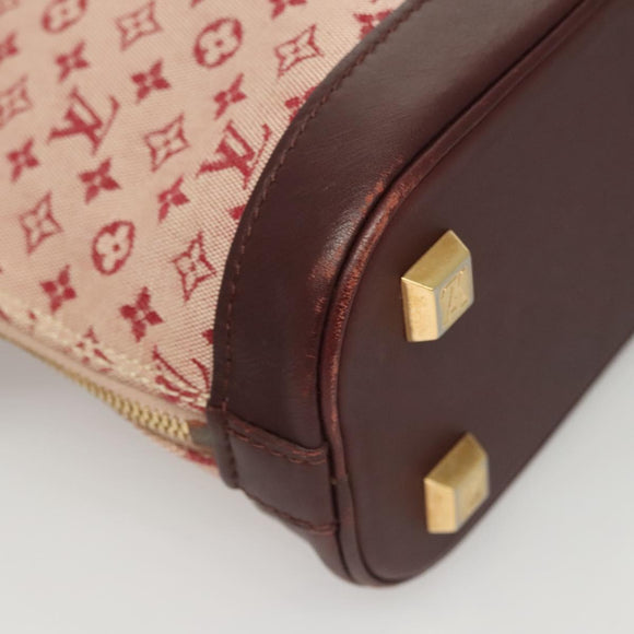 LOUIS VUITTON Monogram Mini Alma Haut Hand Bag Red M92204 LV Auth BA2564