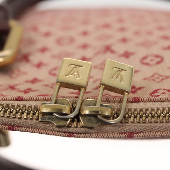 LOUIS VUITTON Monogram Mini Alma Haut Hand Bag Red M92204 LV Auth BA2564