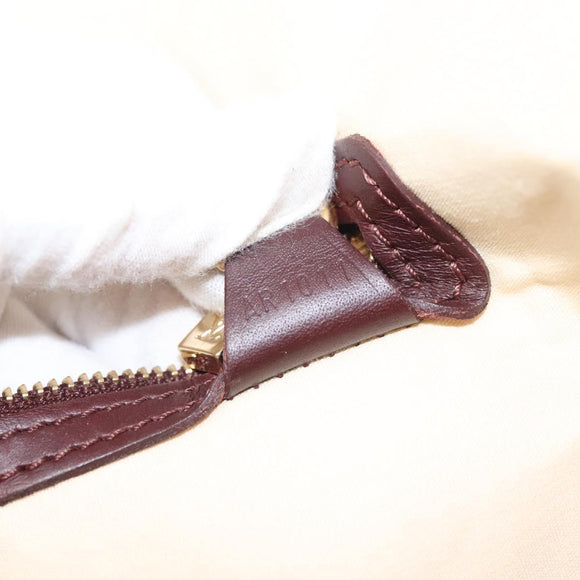 LOUIS VUITTON Monogram Mini Alma Haut Hand Bag Red M92204 LV Auth BA2564