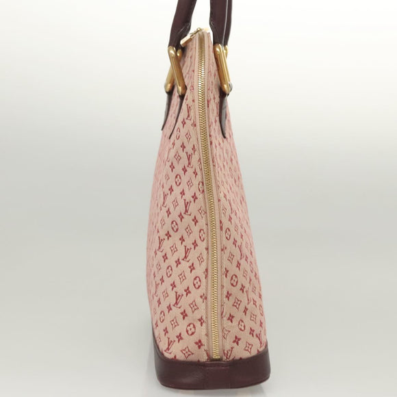 LOUIS VUITTON Monogram Mini Alma Haut Hand Bag Red M92204 LV Auth BA2564