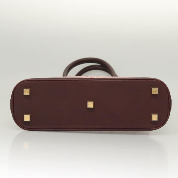 LOUIS VUITTON Monogram Mini Alma Haut Hand Bag Red M92204 LV Auth BA2564