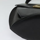 BALLY Hand Bag Leather Black Gold Auth BA2567-10