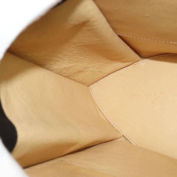 BALLY Hand Bag Leather Black Gold Auth BA2567