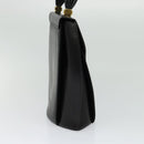 BALLY Hand Bag Leather Black Gold Auth BA2567-4