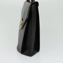 BALLY Hand Bag Leather Black Gold Auth BA2567-5