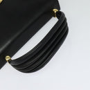 BALLY Hand Bag Leather Black Gold Auth BA2567-7