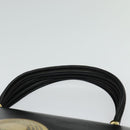 BALLY Hand Bag Leather Black Gold Auth BA2567-8
