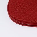 BALLY Chain Shoulder Bag Leather Red Gold Auth BA2568-15