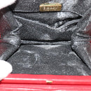 BALLY Chain Shoulder Bag Leather Red Gold Auth BA2568-12