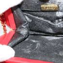 BALLY Chain Shoulder Bag Leather Red Gold Auth BA2568-18