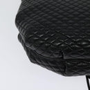 BALLY Chain Shoulder Bag Leather Black Gold Auth BA2569-16