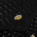 BALLY Chain Shoulder Bag Leather Black Gold Auth BA2569-18