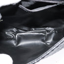 BALLY Chain Shoulder Bag Leather Black Gold Auth BA2569-9