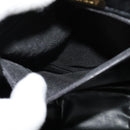 BALLY Chain Shoulder Bag Leather Black Gold Auth BA2569-23