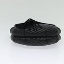 BALLY Chain Shoulder Bag Leather Black Gold Auth BA2569-5