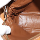 CELINE Shoulder Bag Leather Khaki Gold Auth BA2573-18