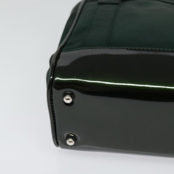 GUCCI Hand Bag Satin Khaki Silver 000 2854 0500 5 Auth BA2579