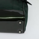 GUCCI Hand Bag Satin Khaki Silver 000 2854 0500 5 Auth BA2579-11